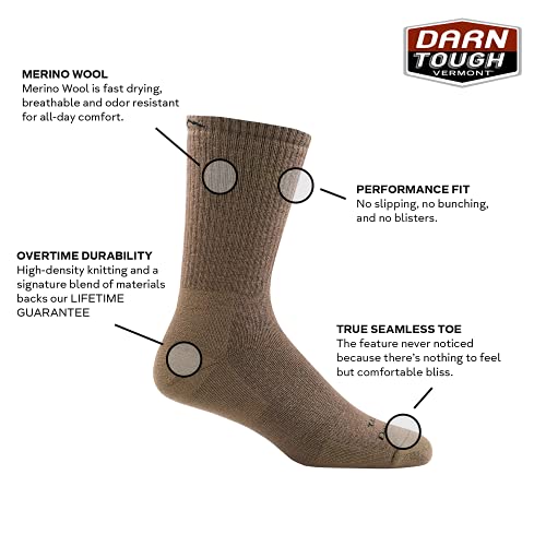 Darn Tough Tactical Boot Extra Cushion Socks Large Black - Unisex Cold Weather
