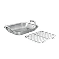 16.75-Inch Stainless Steel Roasting Pan with Basting Rack - Heavy-Gauge Oven-Safe