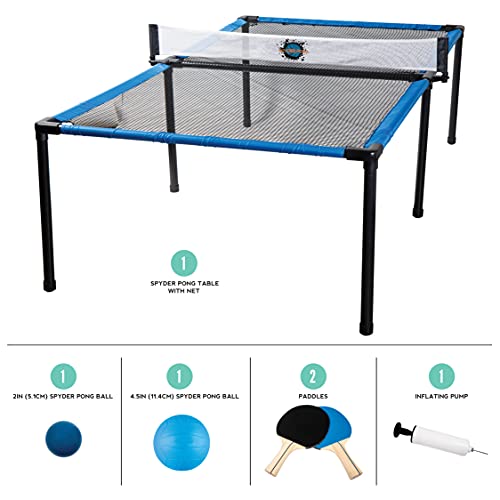 Franklin Sports Spyder Pong Set - 2-in-1 Indoor/Outdoor Table Tennis & Volleyball