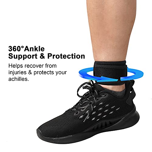 Adjustable Achilles Tendonitis Brace 2PCS - One Size Black Support