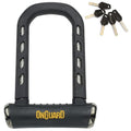 OnGuard RockSolid U-Lock 14mm Hardened Steel Bike Lock with Anti-Grind Coating