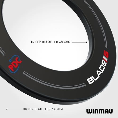Winmau PDC Dartboard Surround - 26.5-Inch Wall Protector for Bristle Dartboards