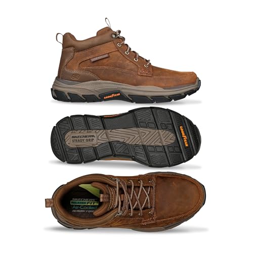 Skechers Men's Respected Boswell Waterproof Leather Boot - Cdb / 9.5