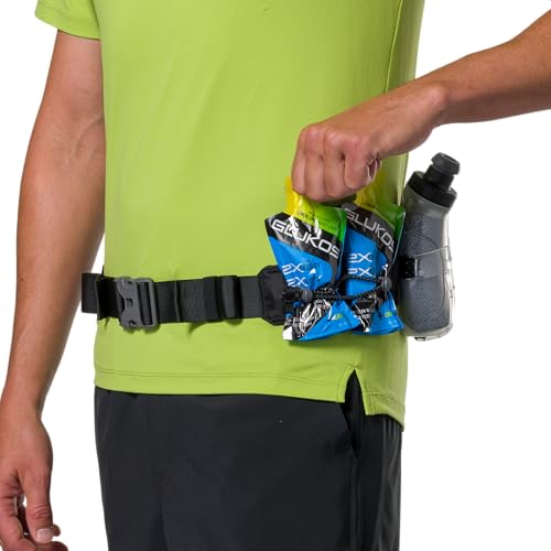 Nathan Running Belt Hydration Pack with Flasks & Pockets - Insulated Black