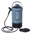 Helio Portable Camp Shower 11L with 2-Stage Nozzle & Long Hose - Black