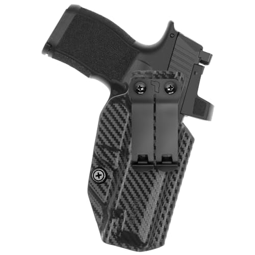 Tulster IWB Profile Kydex Holster for Sig P365XL - Black Carbon Fiber, Optic Compatible, Adjustable Cant, Concealed Carry