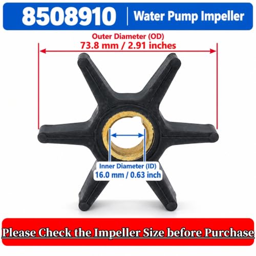 Outboard Water Pump Impeller Kit for Mercury Marine Force 25-50 HP - Variation 25-50 HP