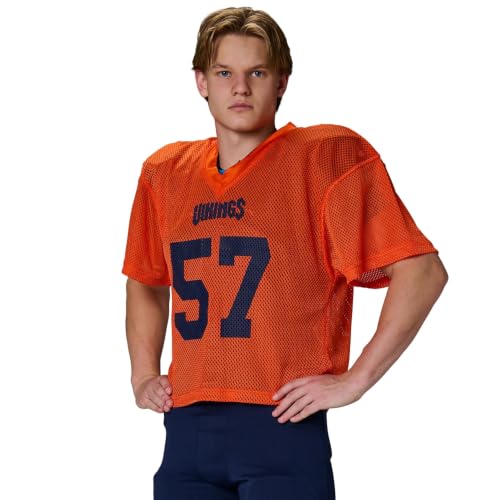 Men's Football Practice Jersey - Medium Scarlet, Breathable Mesh & Durable Fabric