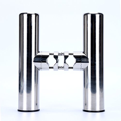 Stainless Steel Fishing Rod Holder Clamp for Rails 7/8 Inch to 1 Inch