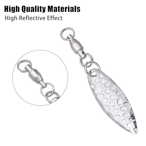 Fishing Spinner Blades Set with Ball Bearings and Spring Pins for DIY Lures