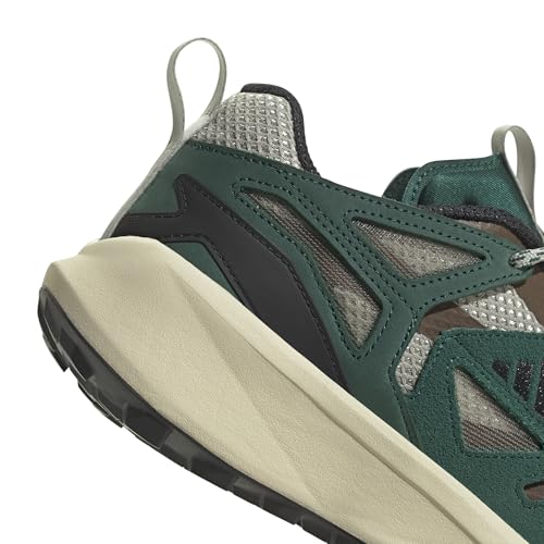 Adidas Men's Kantai Trail Shoes 10.5 Putty Grey/Black/Green Lightweight Outdoor Sneakers