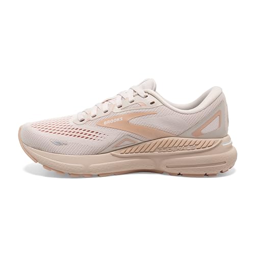 Brooks Women's Adrenaline GTS 23 Supportive Running Shoe - Crystal Grey / Villa / White, Size 11