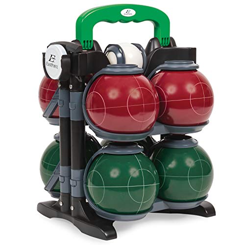 Outdoor Bocce Ball Set with 8 Regulation-Size Balls & Pallino - Portable & Durable Resin Construction