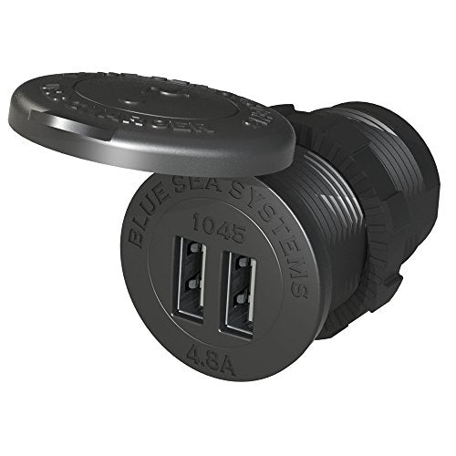 Marine Dual USB Charger and 12V Power Socket Panel for Boats