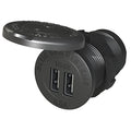Marine Dual USB Charger and 12V Power Socket Panel for Boats