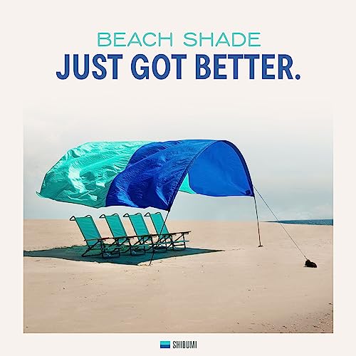 Shibumi Shade (Previous Generation) Wind Powered Beach Shade - Lightweight Sun Shelter for Groups