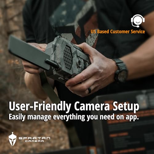 Cellular Trail Camera with 4G LTE, Night Vision, 1080P Video, APP Control - Spartan Areus / Multi-Carrier