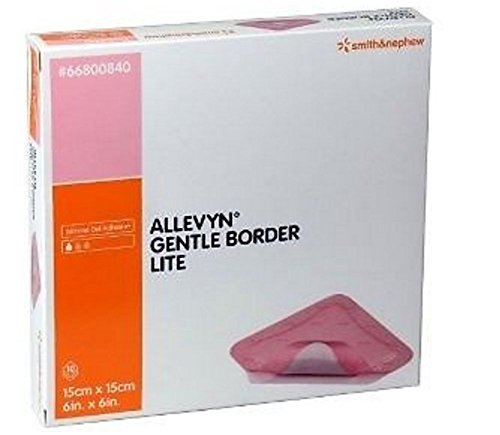 Smith & Nephew Allevyn Gentle Border Lite Foam Dressing 6x6 Inch Sterile Adhesive Pack