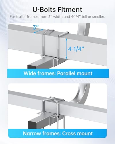57" Adjustable Carpeted Boat Trailer Side Guide Bunks - Heavy Duty, Galvanized Steel, 2PCS