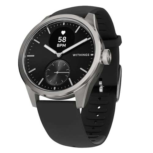 Withings ScanWatch 2 42mm Black Hybrid Smartwatch with Heart Rate & Sleep Tracking