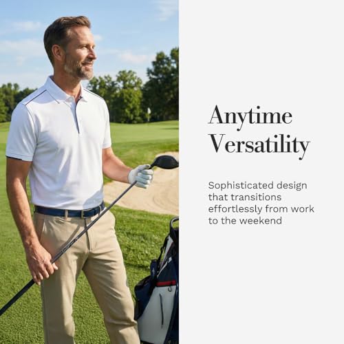 XX-Large Cole Haan Trafton Golf Polo Shirt for Men - Lightweight, 4-Way Stretch, Moisture-Wicking, Silt Green