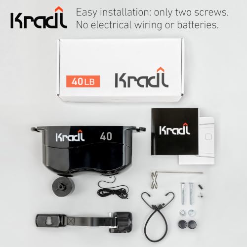 Kradl Spring-Powered Ceiling Bike Hoist & Rack 40lb Capacity for Garage Storage