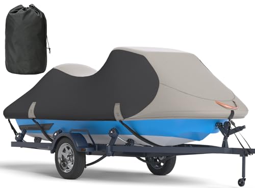 1200D Waterproof Jet Ski Cover 136-145 inch Fits 3 Seater with Storage Bag
