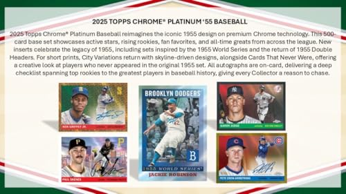 Baseball Card Value Box 2025 Topps Chrome Platinum '55 Collectible Set