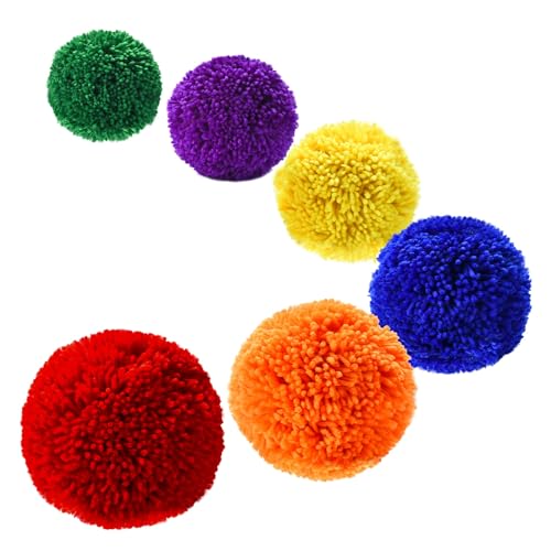 12-Pack Large Soft Fleece Playground Balls - Rainbow Dodgeball Set for Kids, Camps & Schools