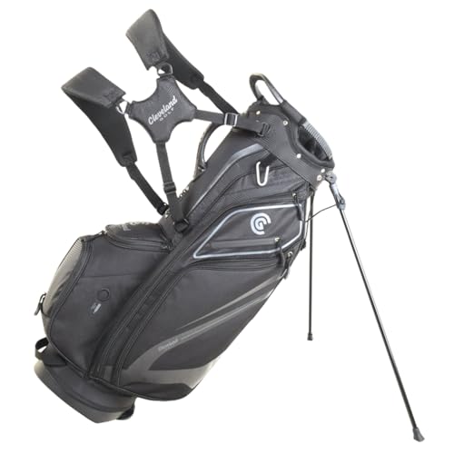 Cleveland Golf Lightweight Stand Bag Black/Black 14-Way Organizer & Cooler Pocket