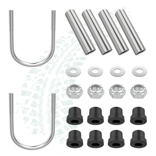 Heavy Duty Rear 4-Leaf Spring Kit for Club Car DS Golf Carts with Bushings & Sleeves
