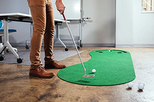 Putt-A-Bout Par Three Plus 3' x 9' Kidney-Shaped Golf Putting Green