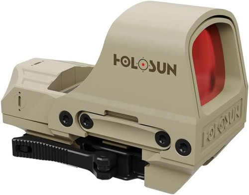 HOLOSUN 510C Open Reflex Sight - Multi-Reticle 2 MOA Dot & 65 MOA Circle, Solar FailSafe | Red/Green Reticle