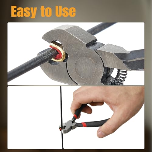 Archery Bow String Nocking Points Set – Brass Nocking Points & Pliers for Compound & Recurve Bows