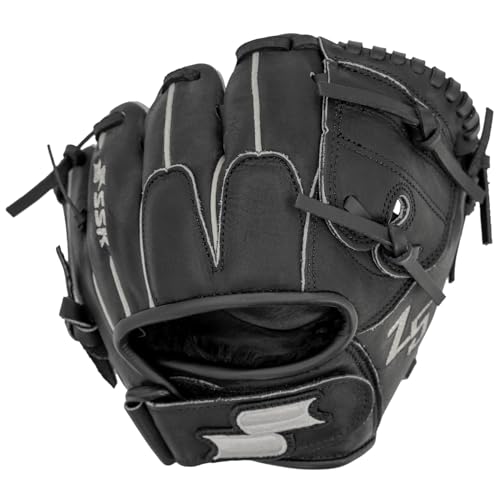 SSK Z5 Baseball Training Gloves 8.5" Black Right Hand Throw - Game-Ready Leather