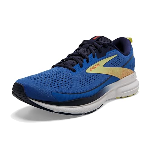 Brooks Men’s Trace 3 Neutral Running Shoe 8.5 Blue Peacoat Yellow