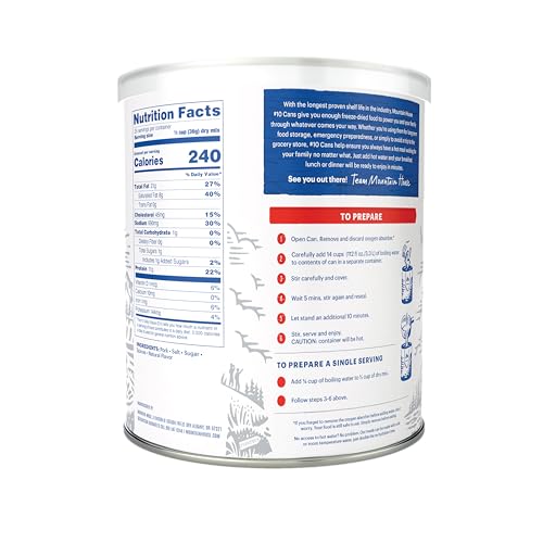 Mountain House Pork Sausage Freeze-Dried Food 28.2oz - 25 Servings, 30-Year Shelf Life