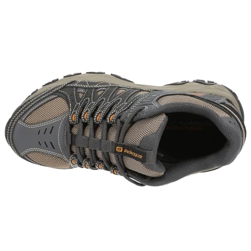 Skechers Men's M. Fit 2.0 Outdoor Sneakers - 11X-Wide Charcoal Gold, Goodyear Rubber Outsole