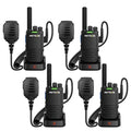 Retevis MateTalk B4 Walkie Talkies with Waterproof Shoulder Microphone - 4 Pack