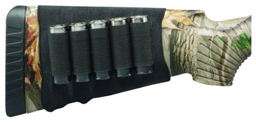 Hunting Butt Stock Cartridge Holder for Shotgun - Holds 5 Shells, Solid, Gun Accessory