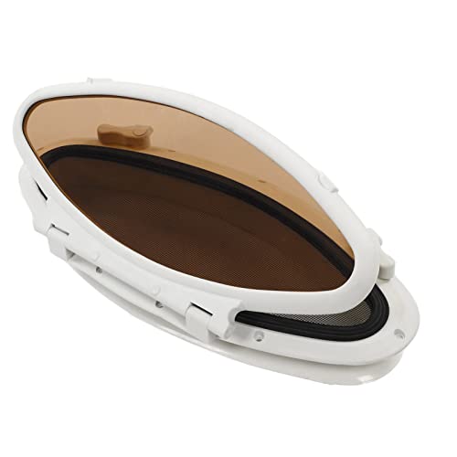 Marine Hatch Porthole Window - Elliptical, Anti-Seal, Screen for RV