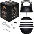 Adjustable Kettlebell Set 18-20.5kg with Steel Shell & 35mm Handle - Home Gym Equipment - Variation of 20.5kg