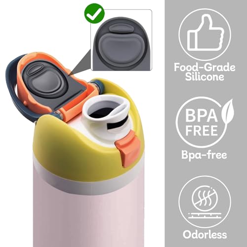 2-Pack Owala FreeSip Replacement Silicone Stoppers - Grey | Bottle Lid Gasket Seals