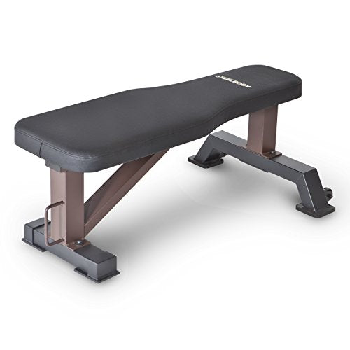 Steelbody Flat Utility Weight Bench - Kodiak Brown, Heavy-Duty Home Gym Equipment