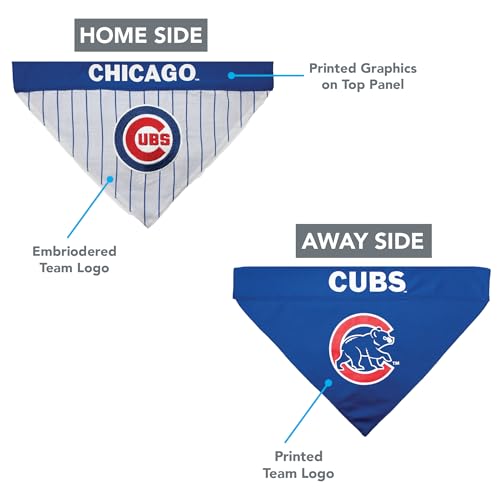 Pets First MLB Chicago Cubs Reversible Pet Bandana Large/X-Large - Team Logo