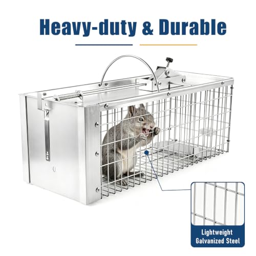 Live Animal Cage Trap for Rodents and Small Pests - Humane Catch and Release