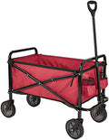 Amazon Basics Heavy Duty Collapsible Utility Wagon - Red, 265 lb Capacity