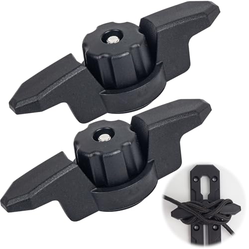 Kayak Track Mount Anchor Cleat 2 Pack - Rope Cleats for Kayak Rail Mount Accessories