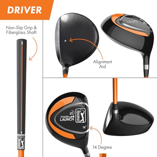 Official PGA TOUR Junior Golf Club Set for Ages 12-17, 10-Piece Right-Handed Package