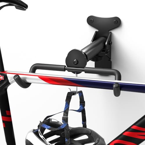 Goovilla Bike Wall Mount Hanger for Mountain, Road & Hybrid Bikes - Black, 1 Pack